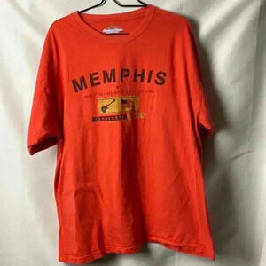 HUDSON NEWS TRAVEL COLLECTION MENS SIZE XXL MEMPHIS TENNESSEE T SHIRT RUST